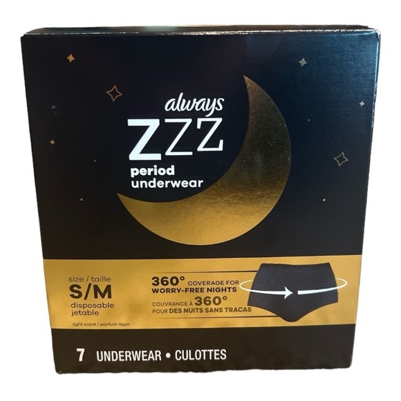 Always ZZZ Period Underwear - Black and Gold - Picture 2 of 4